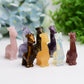 2.4" Mixed Crystal Girraffe Animal Crystal Carving