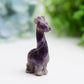 2.4" Mixed Crystal Girraffe Animal Crystal Carving