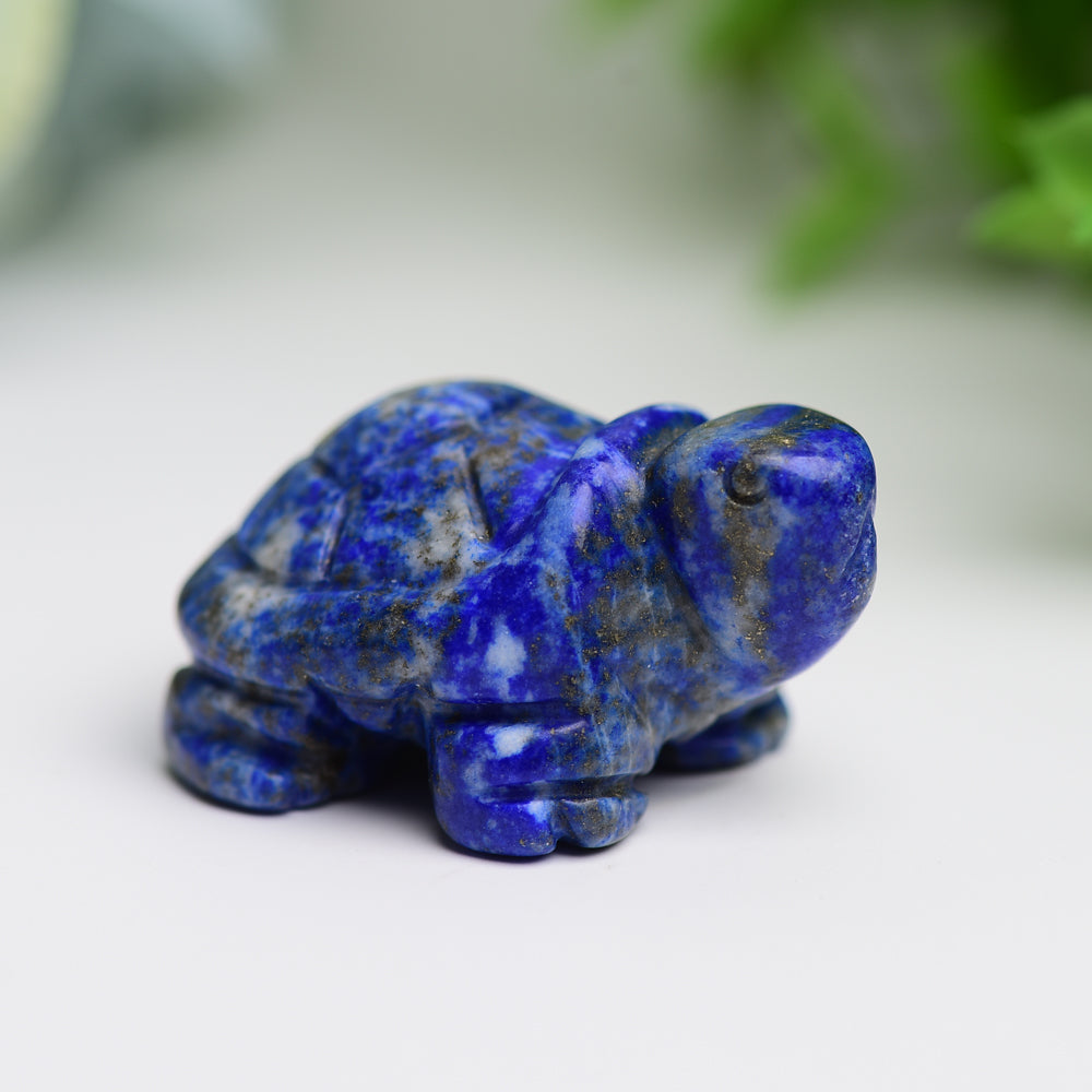 1.4" Mixed Crystal Turtle Animal Crystal Carving