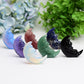 2.1" Moon with Fairy Crystal Carving Free Form