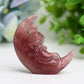 2.1" Moon with Fairy Crystal Carving Free Form