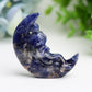2.1" Moon with Fairy Crystal Carving Free Form