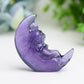2.1" Moon with Fairy Crystal Carving Free Form