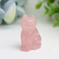1.5" Mixed Crystal Cat Animal Crystal Carving