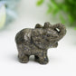 2.0" Mixed Crystal Elephant Animal Crystal Carving