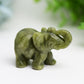 2.0" Mixed Crystal Elephant Animal Crystal Carving