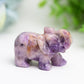2.0" Mixed Crystal Elephant Animal Crystal Carving