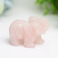 2.0" Mixed Crystal Elephant Animal Crystal Carving
