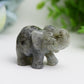2.0" Mixed Crystal Elephant Animal Crystal Carving