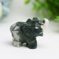 2.0" Mixed Crystal Elephant Animal Crystal Carving