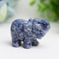 2.0" Mixed Crystal Elephant Animal Crystal Carving
