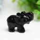 2.0" Mixed Crystal Elephant Animal Crystal Carving