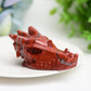 2.5" Mixed Crystal Dragon Head Animal Crystal Carving