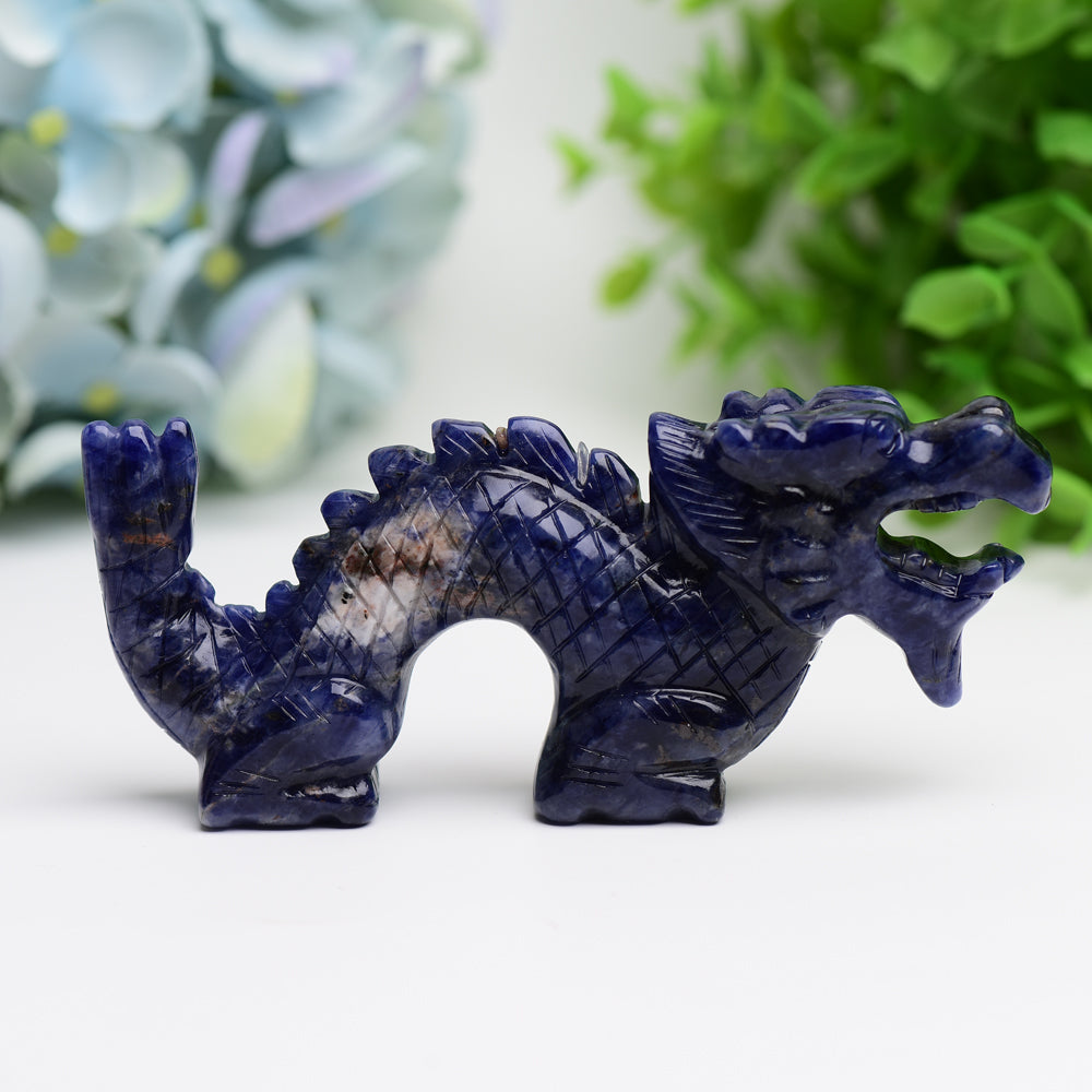 4.7" Dragon Animal Crystal Carving Free Form