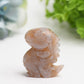 2.0" Flower Agate Dinosaur Crystal Carving BUlk Wholesale