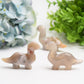 2.6" Flower Agate Dinosaur Crystal Carving Bulk Wholesale