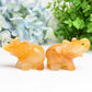 3.5" Golden Healer Elephant Animal Crystal Carving