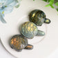 1.6" Labradorite Turtle Animal Crystal Carving