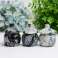 2.5" Moss Agate Mushroom House Crystal Carving Free Form