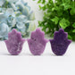 2.2" Purple Mica Hand with Evil's Eye Crystal Carving