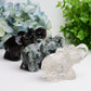4.0" Mixed Crystal Elephant Animal Crystal Carving