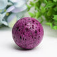 1.5"-1.8" Honey Comb In Ruby Crystal Sphere Bulk Wholesale