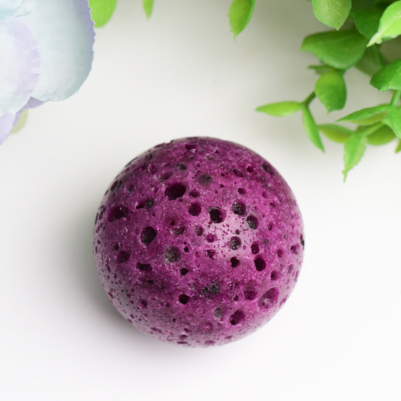 1.5"-1.8" Honey Comb In Ruby Crystal Sphere Bulk Wholesale