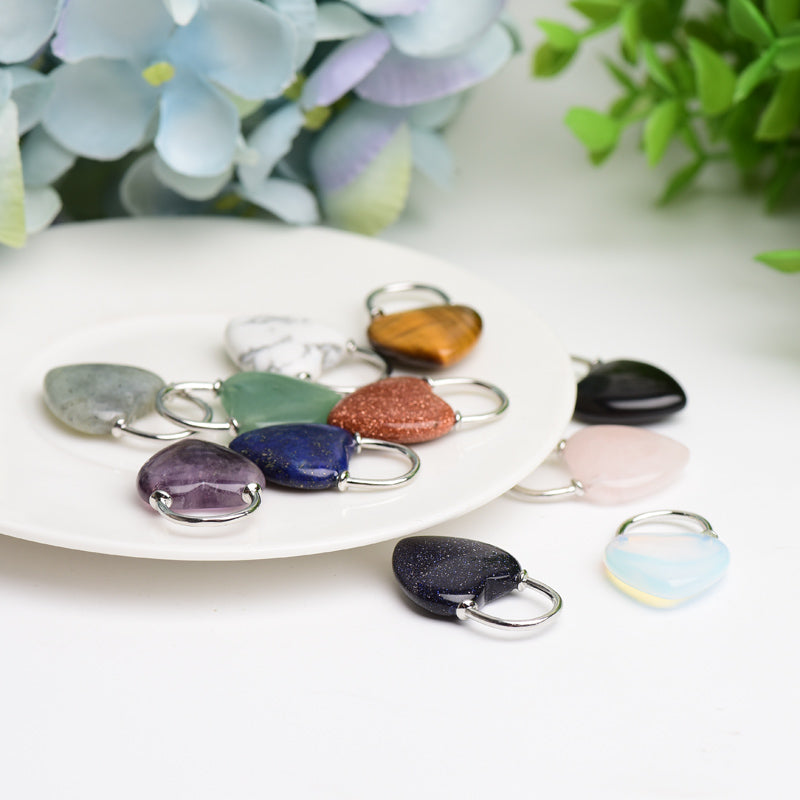1.2" Mixed Crystal Heart Shape Crystal Pendant Bulk Wholesale