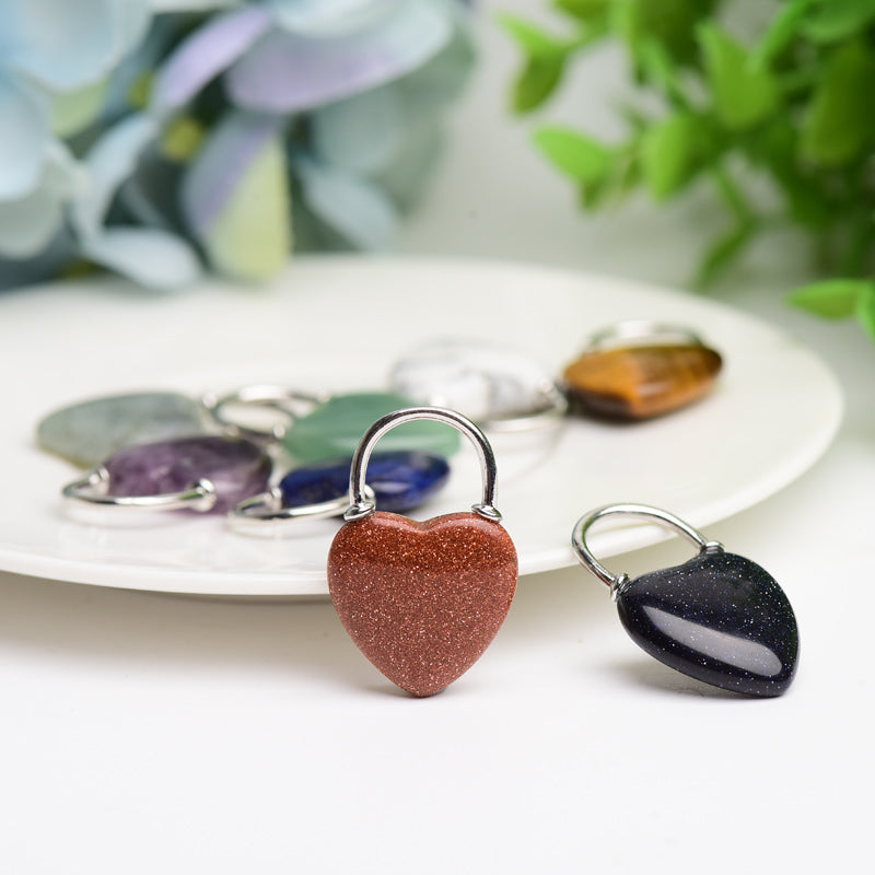 1.2" Mixed Crystal Heart Shape Crystal Pendant Bulk Wholesale
