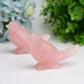 3.5" Rose Quartz Bird Crystal Carving Bulk Wholesale