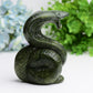 5.5" Green Jade Cobra Snake Crystal Carving Free Form Bulk Wholesale