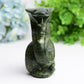 5.5" Green Jade Cobra Snake Crystal Carving Free Form Bulk Wholesale