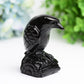 3.3" Black Obsidian Raven Bird Crystal Carving Free Form Bulk Wholesale