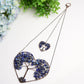 5.5" Heart Shape Chakra Crystal Hanging Ornament Bulk Wholesale