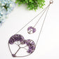 5.5" Heart Shape Chakra Crystal Hanging Ornament Bulk Wholesale