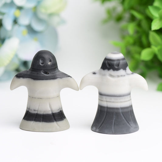 2.3" Taiji Stone Ghost Crystal Carving for Halloween Decor Bulk Wholesale
