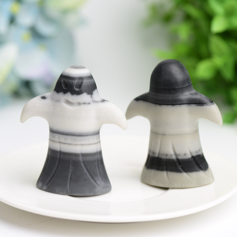 2.3" Taiji Stone Ghost Crystal Carving for Halloween Decor Bulk Wholesale