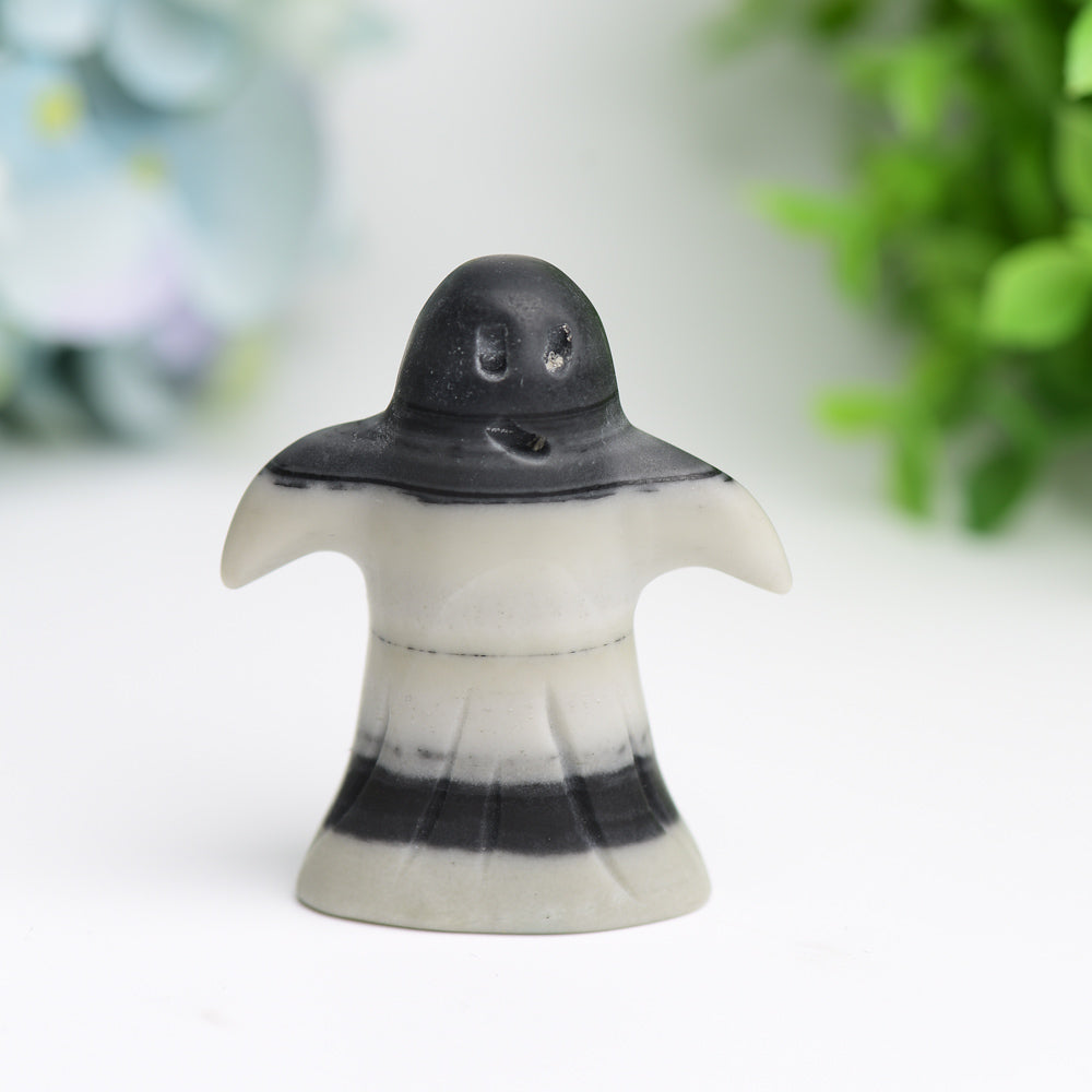 2.3" Taiji Stone Ghost Crystal Carving for Halloween Decor Bulk Wholesale