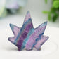 1.7" Mixed Crystal Maple Leaf Crystal Carving Bulk Wholesale