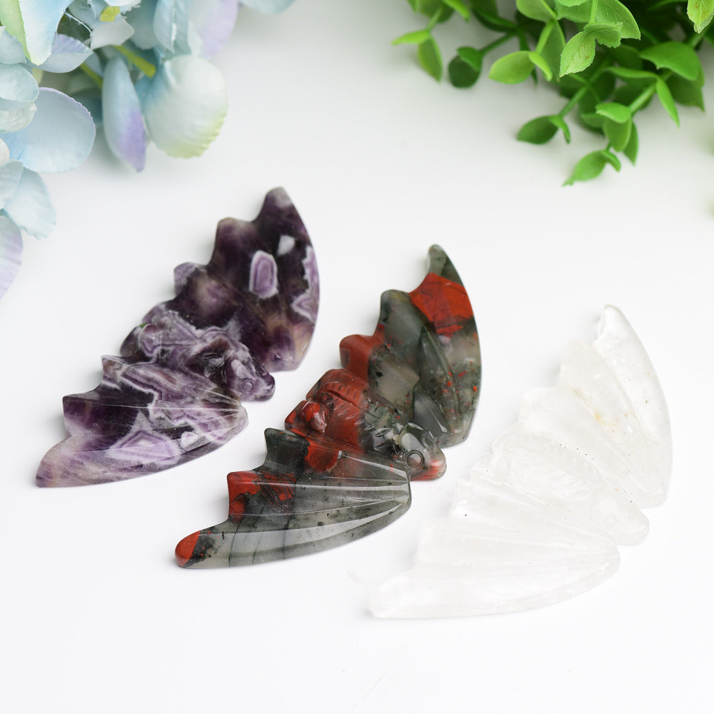 4.1" Mixed Crystal Bat Crystal Carving Bulk Wholesale