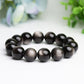 16mm Silver Obsidian Bracelet Bulk Wholeslae