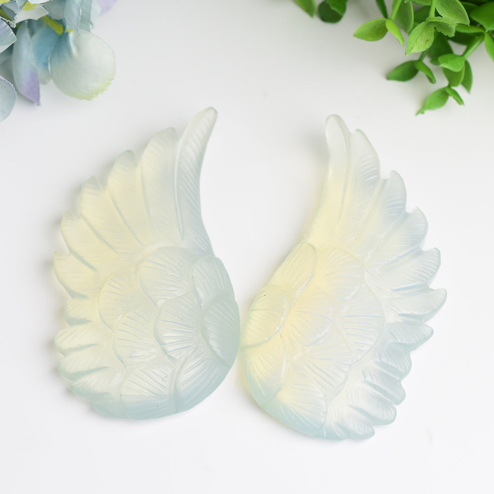 3.0"-4.0" Angel Wings Crystal Carving Bulk Wholesale