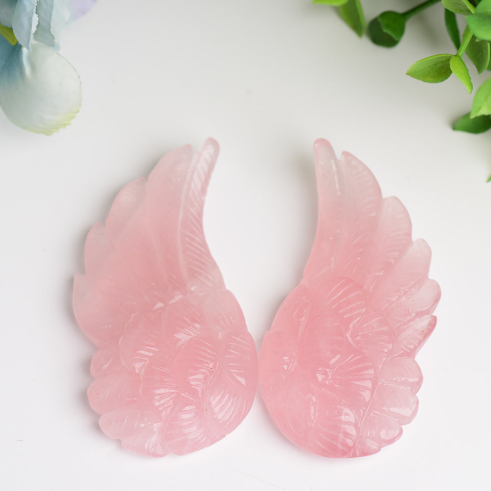 3.0"-4.0" Angel Wings Crystal Carving Bulk Wholesale