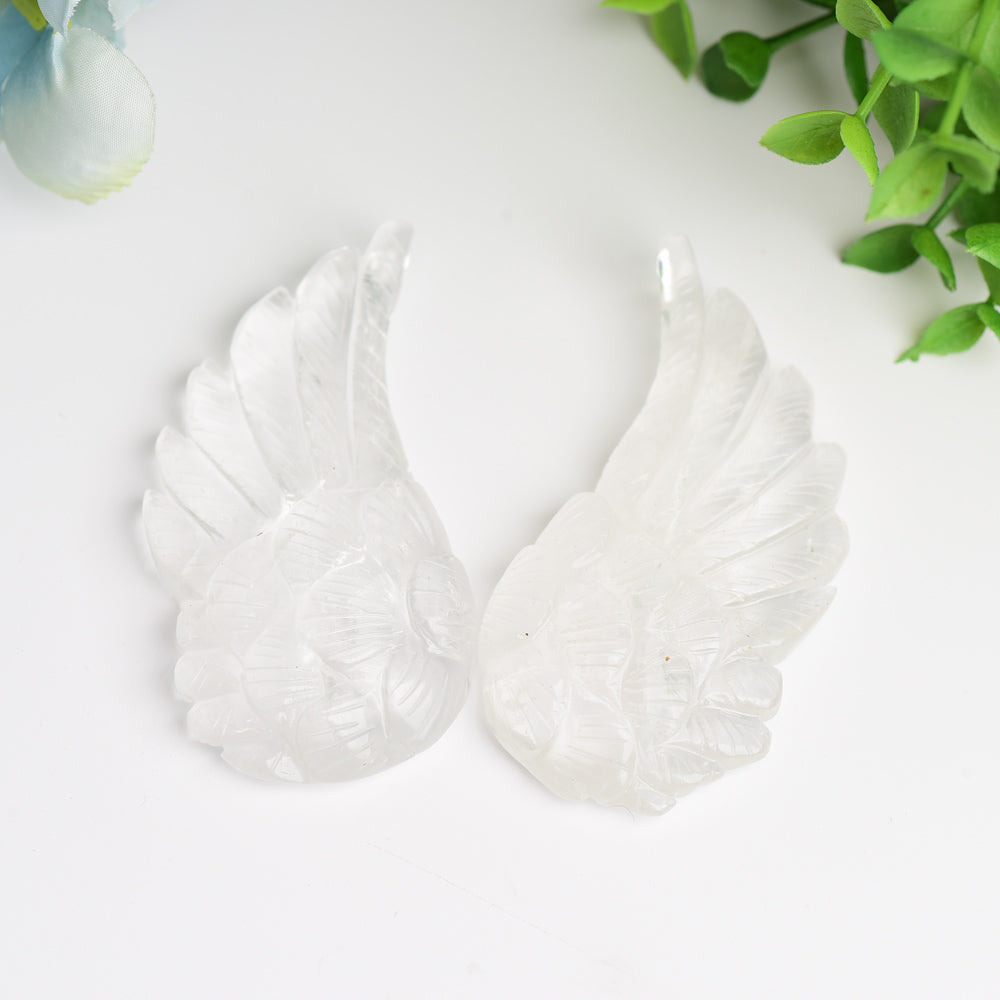 3.0"-4.0" Angel Wings Crystal Carving Bulk Wholesale
