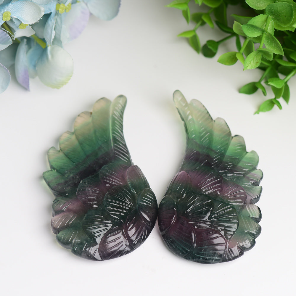 3.0"-4.0" Angel Wings Crystal Carving Bulk Wholesale