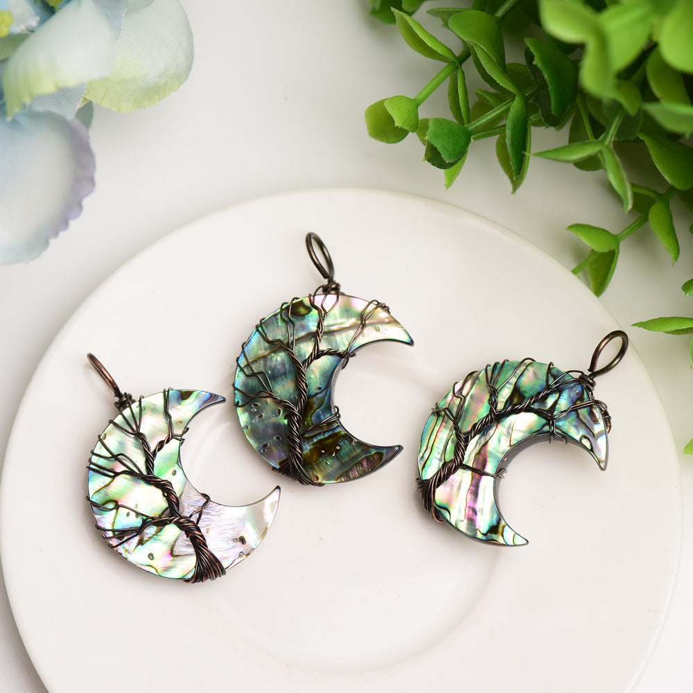 Aura Shell Moon Shape Pendant Bulk Wholesale