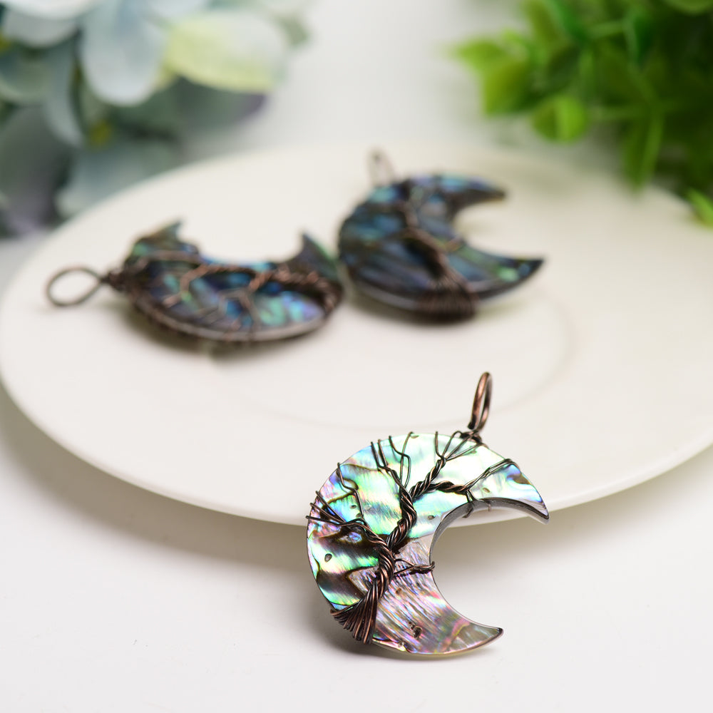 Aura Shell Moon Shape Pendant Bulk Wholesale