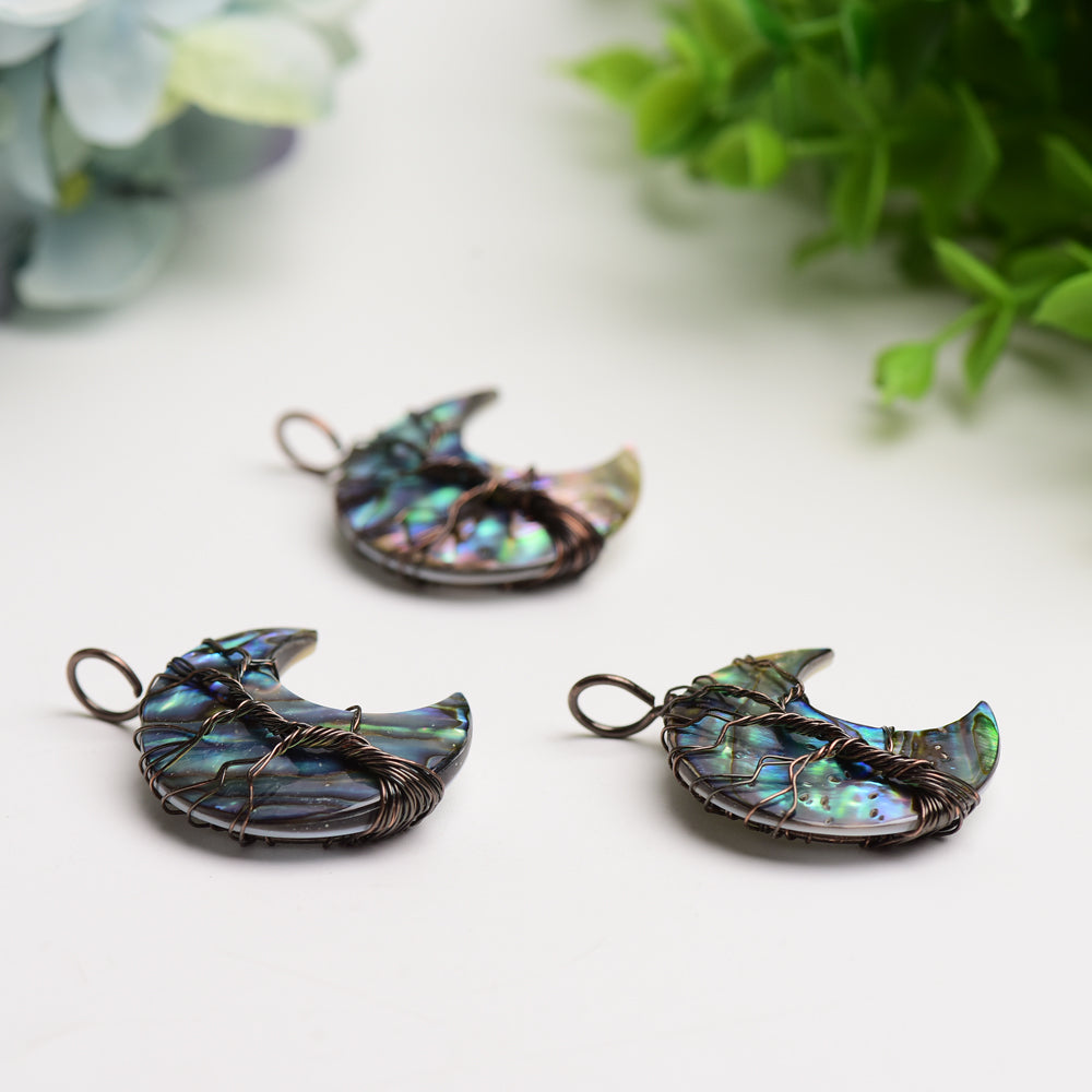 Aura Shell Moon Shape Pendant Bulk Wholesale