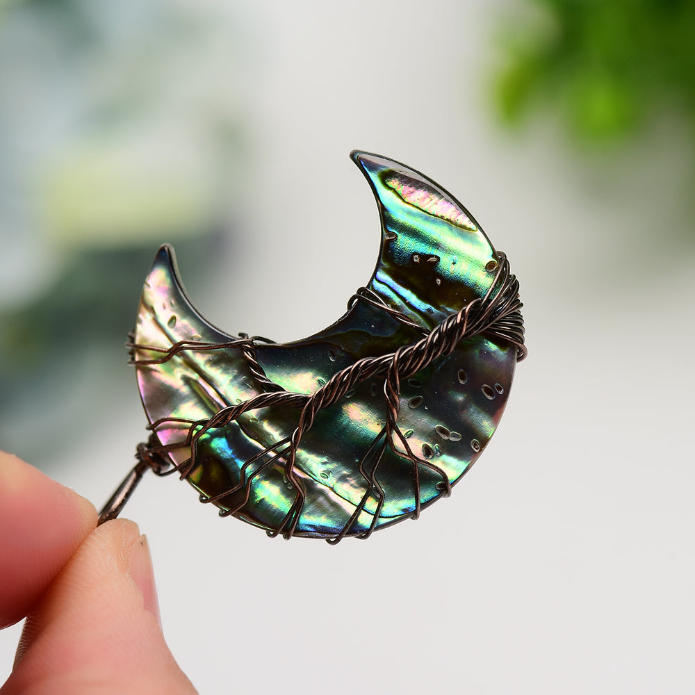 Aura Shell Moon Shape Pendant Bulk Wholesale