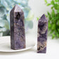 3.0"-4.5" Purple Sphalerite Crystal Tower